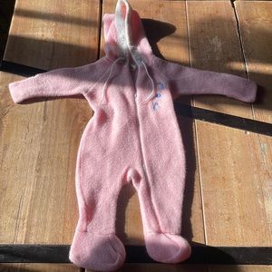 Vintage, pink fleece one piece